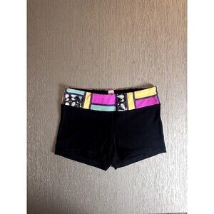 Ivivva Women's Size 12 Black Spandex Shorts Yoga Workout Active Gym Used
